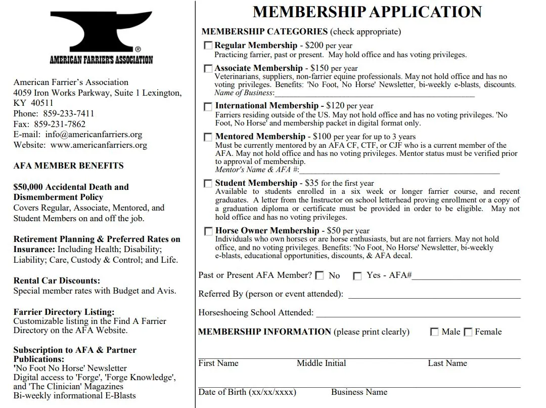 59 Membership Form Templates For Associations • Glue Up 5025
